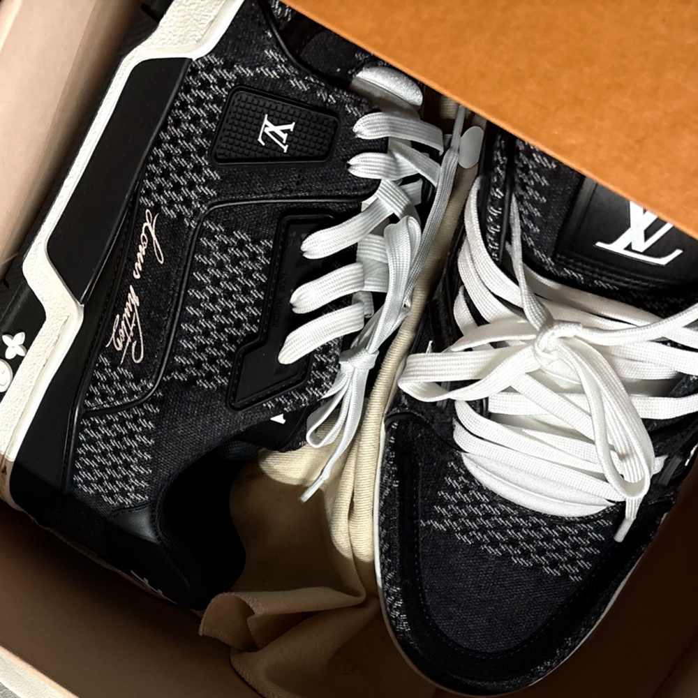 Louis Vuitton Black and Gray Sneakers